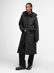 Barbour® Black Meredith Quilted Coat - Image 1 of 8