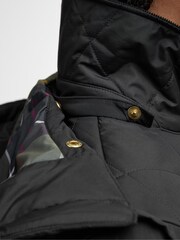 Barbour® Black Meredith Quilted Coat - Image 6 of 8