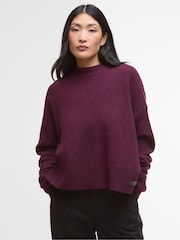 Barbour® Red Leonie Knitted Jumper - Image 1 of 7