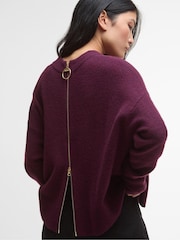 Barbour® Red Leonie Knitted Jumper - Image 4 of 7