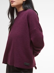 Barbour® Red Leonie Knitted Jumper - Image 5 of 7