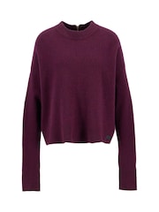 Barbour® Red Leonie Knitted Jumper - Image 6 of 7
