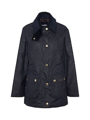 Barbour® Navy Modern Beadnell Wax Jacket - Image 8 of 9