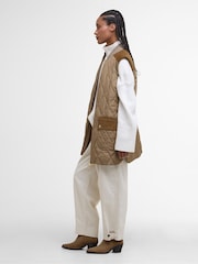 Barbour® Brown Lydia Diamond Quilt Gilet - Image 3 of 8