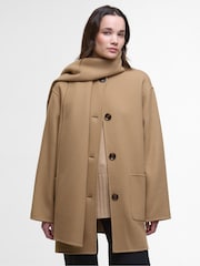 Barbour® Brown Clementine Wool Scarf Coat - Image 2 of 9