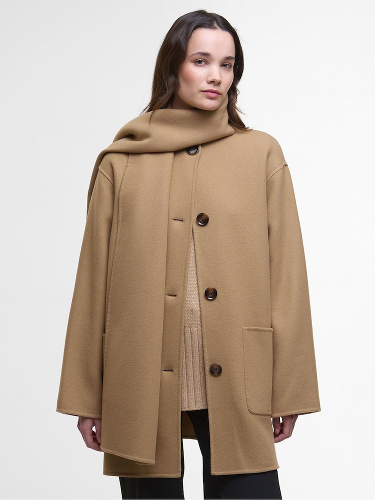 Barbour® Brown Clementine Wool Scarf Coat - Image 2 of 9