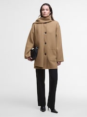 Barbour® Brown Clementine Wool Scarf Coat - Image 4 of 9