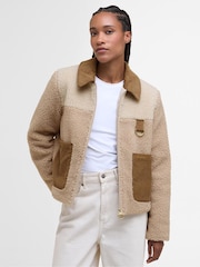 Barbour® Brown Malena Fleece Jacket - Image 1 of 7