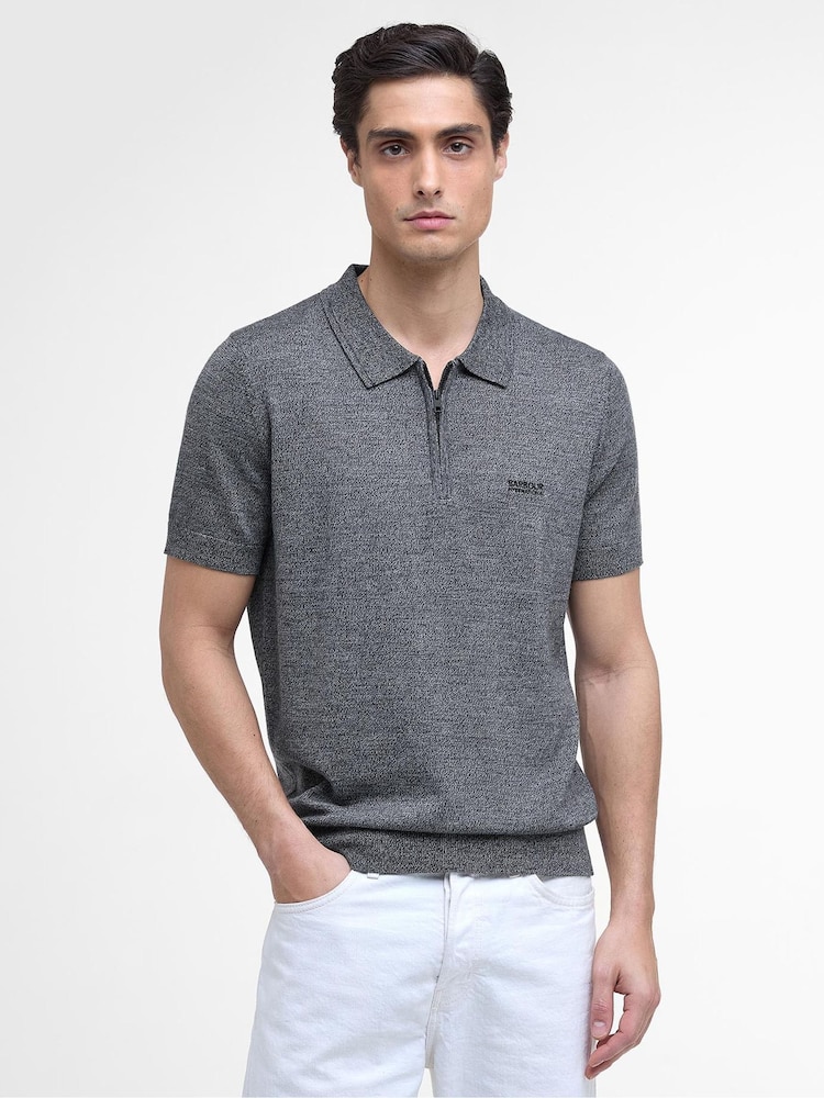 Barbour® International Maverick Mouline Knitted Polo Shirt - Image 1 of 7 Barbour® International Maverick Mouline Knitted Polo Shirt - Image 1 of 7