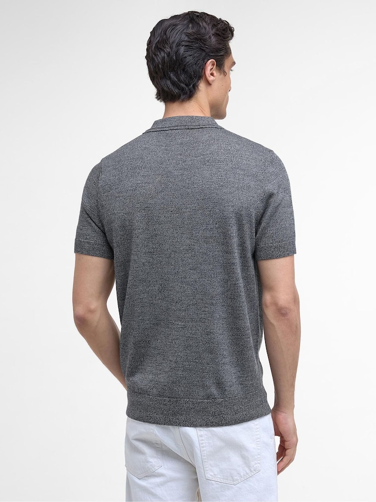 Barbour® International Maverick Mouline Knitted Polo Shirt - Image 2 of 7 Barbour® International Maverick Mouline Knitted Polo Shirt - Image 2 of 7