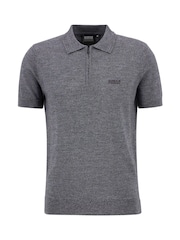 Barbour® International Maverick Mouline Knitted Polo Shirt - Image 6 of 7