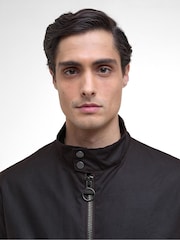 Barbour® International Brown Lutlaw Harrington Wax Jacket - Image 5 of 8