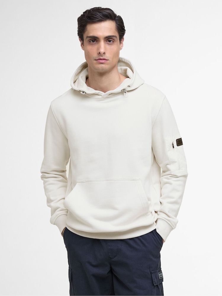 Barbour® International White Ewan Hoodie - Image 1 of 8