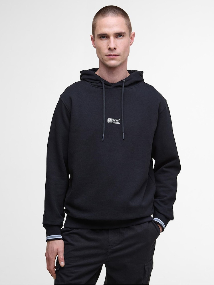 Barbour® International Stelar Black Hoodie - Image 1 of 6 Barbour® International Stelar Black Hoodie - Image 1 of 6