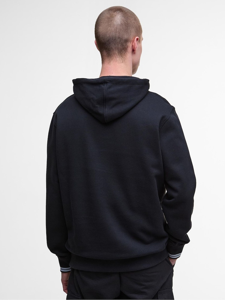 Barbour® International Stelar Black Hoodie - Image 2 of 6 Barbour® International Stelar Black Hoodie - Image 2 of 6