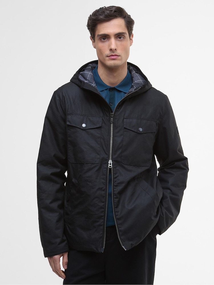 Barbour International Black Blane Wax Jacket - Image 1 of 7 Barbour International Black Blane Wax Jacket - Image 1 of 7