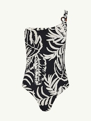 Sea Level Black Jungle Book One Shoulder Ring One Piece Swimsuit - Image 5 of 5