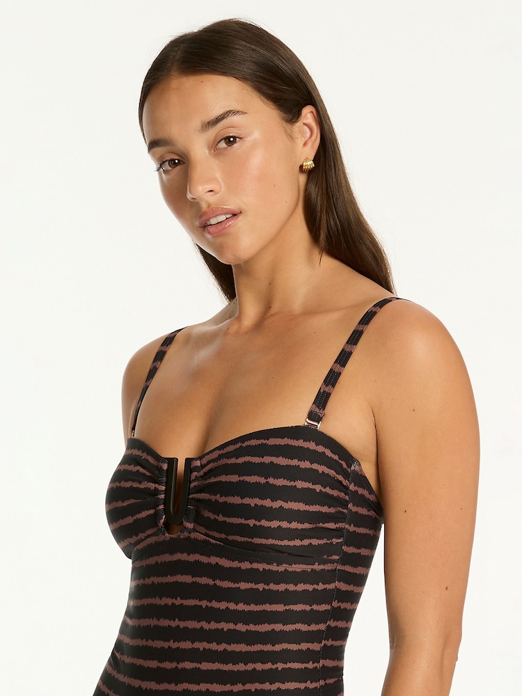 Sea Level Riptide U Bar Bandeau One Piece Swimsuit - Image 4 of 5