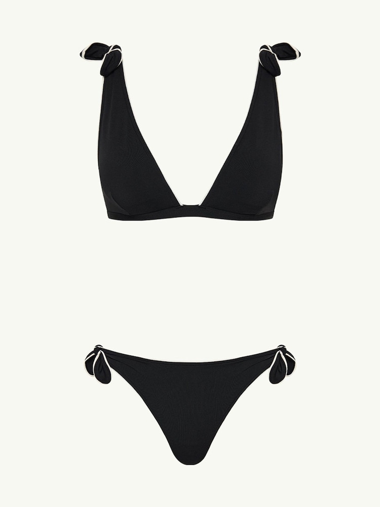 Sea Level Black Babylon Bow Tie Plunge Top - Image 5 of 5