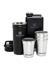 Stanley Matte Black Pebble Pre-Party Shot Glass + Flask Set - Image 1 of 2