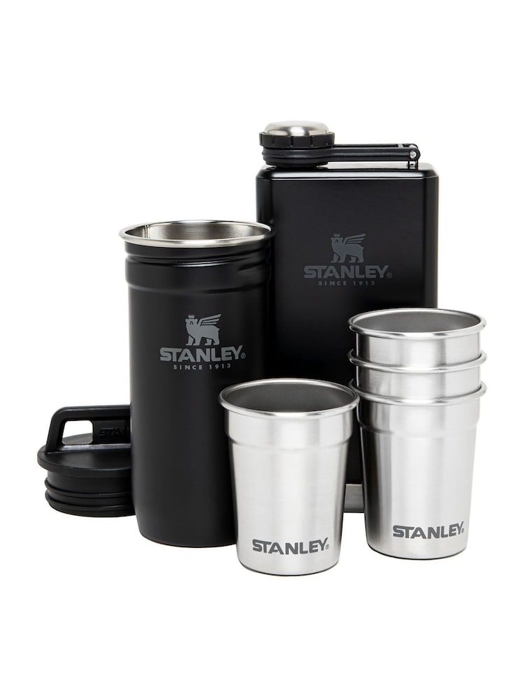 Stanley Matte Black Pebble Pre-Party Shot Glass + Flask Set - Image 1 of 2