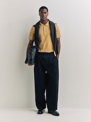 Frescobol Carioca Natural Horacio Linen Blend Piquet Short Sleeve Polo Shirt - Image 4 of 7