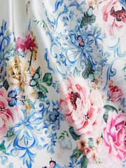 Monsoon Natural Baby Rose Floral Satin Dress - Image 3 of 3