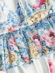 Monsoon Natural Rose Floral Satin Dress - Image 3 of 3