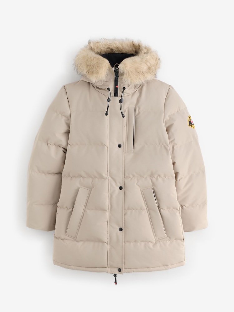 Zavetti Canada Womens Cream Goshawa Puffer Parka Jacket - Image 8 of 8 Zavetti Canada Womens Cream Goshawa Puffer Parka Jacket - Image 8 of 8