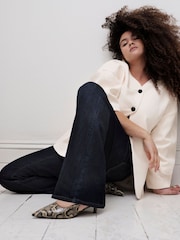 River Island Blue Mid Rise Bootcut Jeans - Image 3 of 5