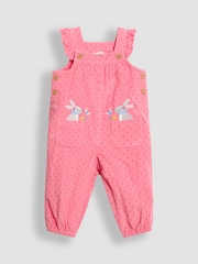 JoJo Maman Bébé Pink Appliqué Cord Dungarees & Top Set - Image 2 of 6