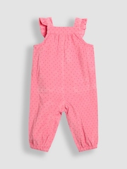 JoJo Maman Bébé Pink Appliqué Cord Dungarees & Top Set - Image 3 of 6