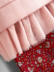 JoJo Maman Bébé Pink Reindeer Sequin Sweatshirt & Leggings Set - Image 2 of 8