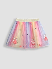 JoJo Maman Bébé Red Frill Sleeve Top & Tulle Skirt Set - Image 5 of 7