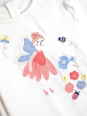JoJo Maman Bébé Red Frill Sleeve Top & Tulle Skirt Set - Image 6 of 7