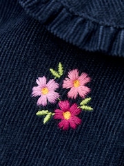 JoJo Maman Bébé Blue Embroidered Collar Cord Dress - Image 10 of 10