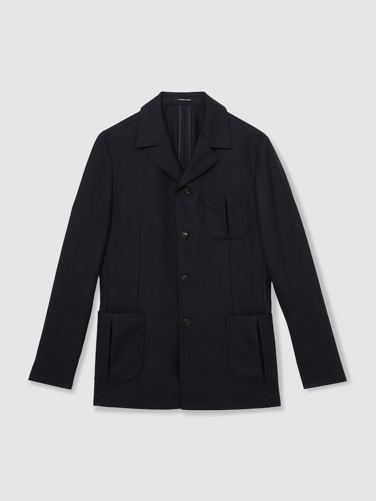 Reiss Gallagher Wool-Blend Single-Breasted Blazer Slim-Fit - Imagen 2 de 7