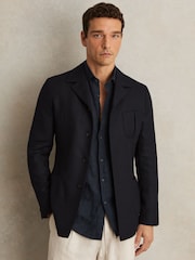 Reiss Gallagher Wool-Blend Single-Breasted Blazer Slim-Fit - Imagen 3 de 7