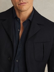 Reiss Gallagher Wool-Blend Single-Breasted Blazer Slim-Fit - Imagen 4 de 7
