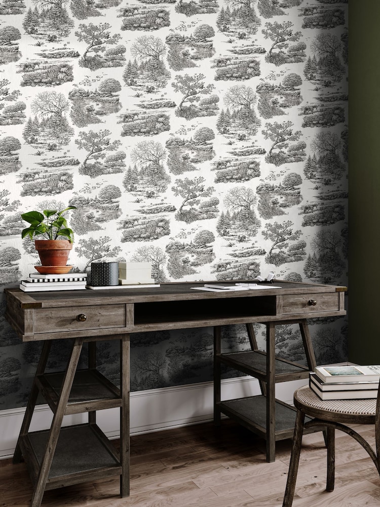 Ohpopsi Noir Eve Toile Wallpaper - Image 1 of 2