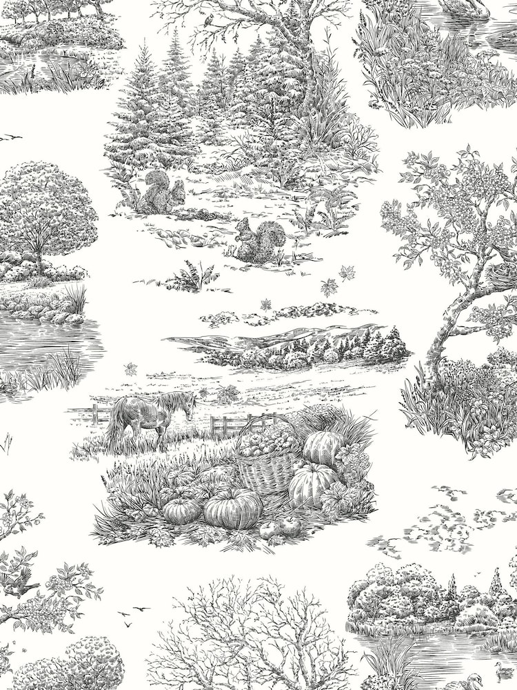 Ohpopsi Noir Eve Toile Wallpaper - Image 2 of 2