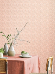Ohpopsi Apricot Dotty Leaf Print Wallpaper - Image 1 of 2