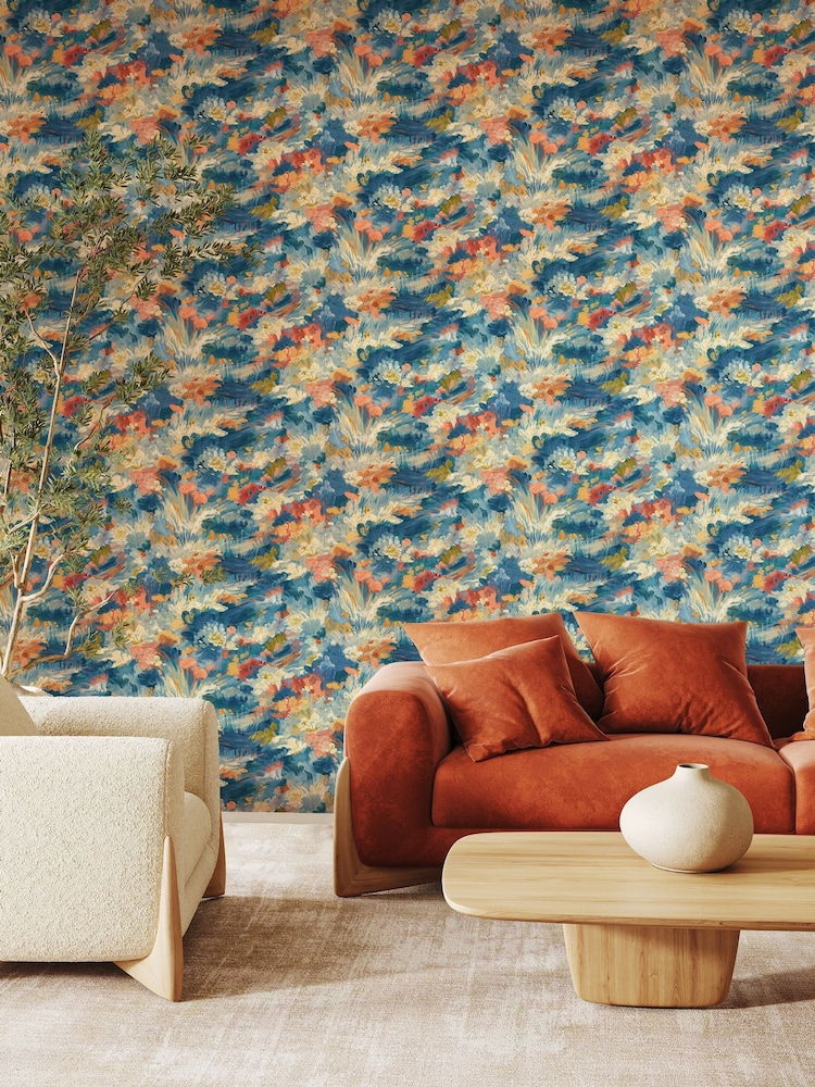 Ohpopsi Indigo Blush Awaken Wallpaper - Image 1 of 2 Ohpopsi Indigo Blush Awaken Wallpaper - Image 1 of 2