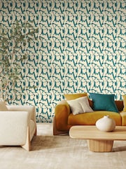 Ohpopsi Teal Wallpaper - Image 2 of 2