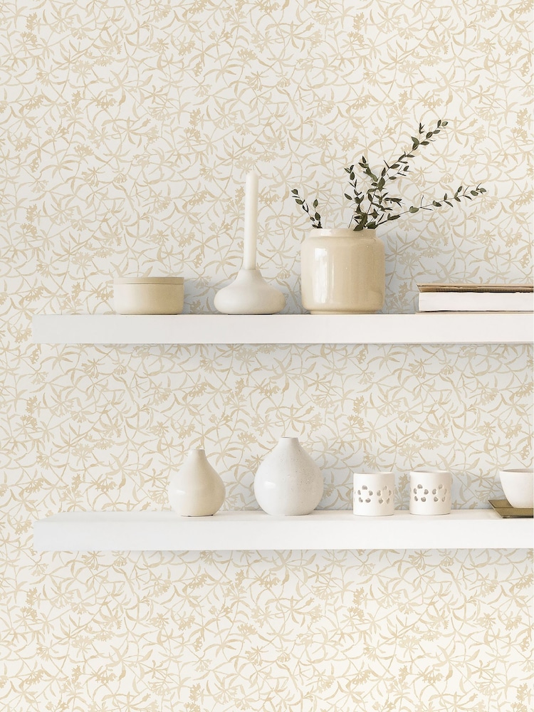 Ohpopsi Buttermilk Entwine Wallpaper - Image 1 of 2