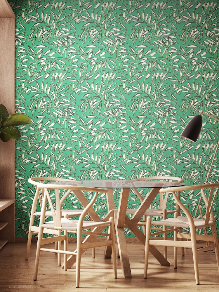 Ohpopsi Emerald Lorena Vine Wallpaper - Image 1 of 2