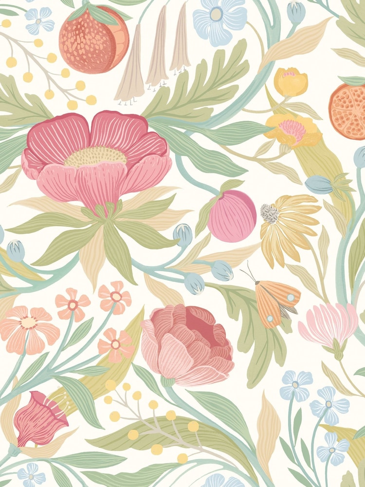 Ohpopsi Blossom Sage Clementine Wallpaper - Image 2 of 2