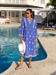 Aspiga Blue Enola 100% Organic Cotton Dress - Image 1 of 5