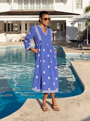 Aspiga Blue Enola 100% Organic Cotton Dress - Image 2 of 5