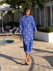 Aspiga Blue Enola 100% Organic Cotton Dress - Image 3 of 5